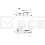 Полка угловая двухъярусная РЫЖИЙ КОТ Vento Plus 23*23*41,5 см хром (310848), фото 1