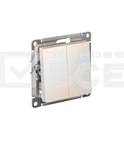 Механизм выключателя 2-кл. AtlasDesign (сх.5) 10АХ жемчуг SchE ATN000451