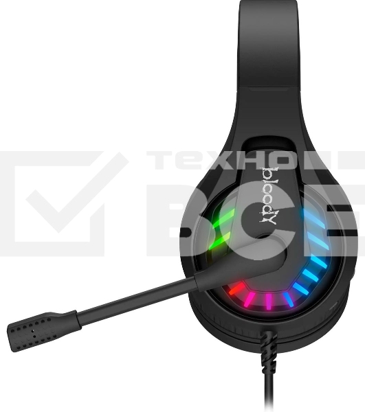 Гарнитура проводная с микрофоном A4Tech Bloody G230 черный 2м накладные USB оголовье (G230)