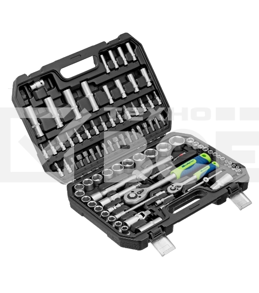 Набор инструментов Сибртех 13388 1/2', 1/4', пластиковый кейс, 94 предмета