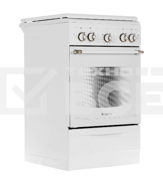 Плита газовая Gefest ПГ 5100-02 0185 белый, конфорок 4 шт, духовка 52 л, 50 см x 85 см x 58.5 см