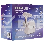 Мясорубка электрическая Аксион М33.04 белый, 1500 Вт, 1.7 кг/мин, реверс, защита от перегрузки, насадки - 5, фото8