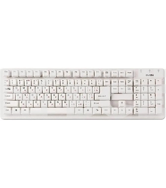 Клавиатура проводная SVEN Standard 301 USB белая