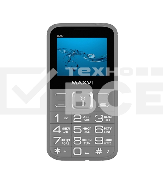 Мобильный телефон Maxvi B200 серый