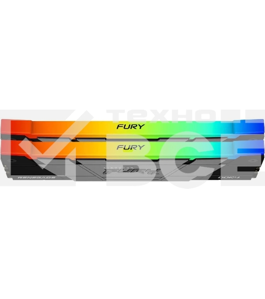 Оперативная память Kingston Fury Renegade, DDR4, 16GB (2x8GB), 4266MHz, CL19, с радиатором, RGB, серебристый/черный