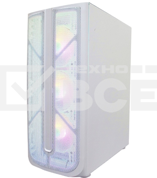 Компьютерный корпус 1STPLAYER FIREBASE X4 White / ATX, TG / 4x120mm LED fans inc. / X4-WH-4F1-W