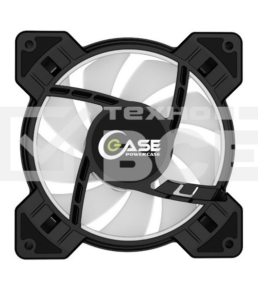 Вентилятор для корпуса Powercase M6-14-LED черный, 140 мм, 900 об/мин, 19.8 дБ, 4 pin
