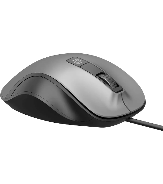 Мышь проводная Oklick 504M черный/серый, 3600 dpi, USB, кнопки - 6