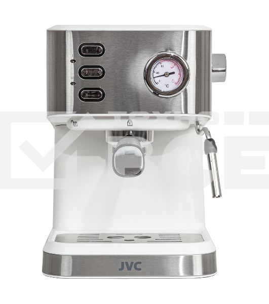 Кофеварка рожковая JVC JK-CF33 white, молотый, 1.5 л, 1050 Вт, 20 Бар