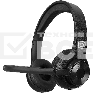 Наушники с микрофоном Оклик HS-M310 черный 1.5м накладные BT оголовье