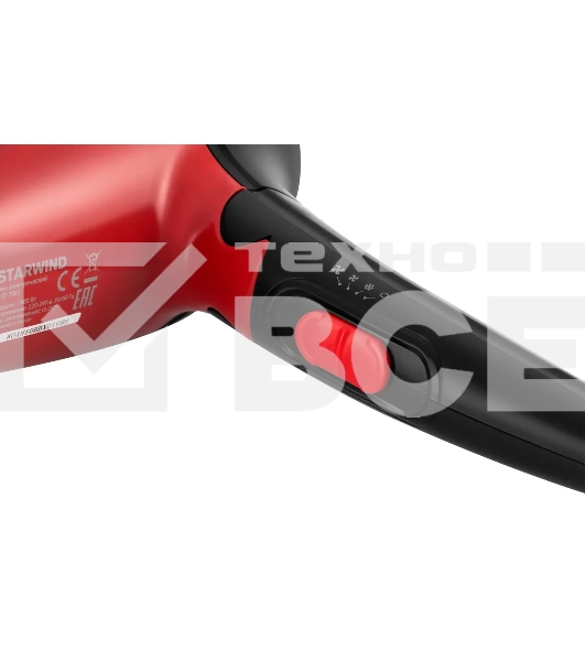 Фен Starwind SHD 7065 1400Вт черный/красный