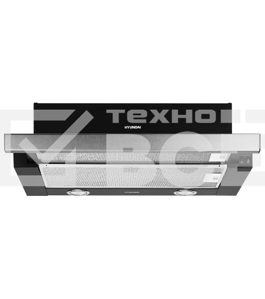 Вытяжка встраиваемая Hyundai HBH 6232 IX нержавеющая сталь управление: кнопочное (1 мотор)