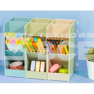 Подставка Deli 8940Green для письменных принадлежностей 60x91x152мм зеленый