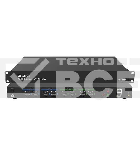 Контроллер видеостены Infobit iWall X808 разрешение 1080Р, 8х8 HDMI