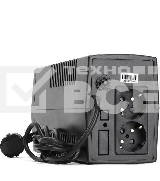 Источник бесперебойного питания Crown CMU-650X (600ВА/360 Вт; 2хEURO резервным питанием и фильтрацией; 12V/7AH х 1; пластик)