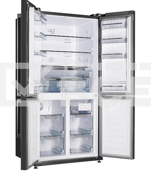 Холодильник Kuppersberg NMFV 18591 DX темный металл трехкамерный 390/170л морозилка снизу, No Frost, Side by Side