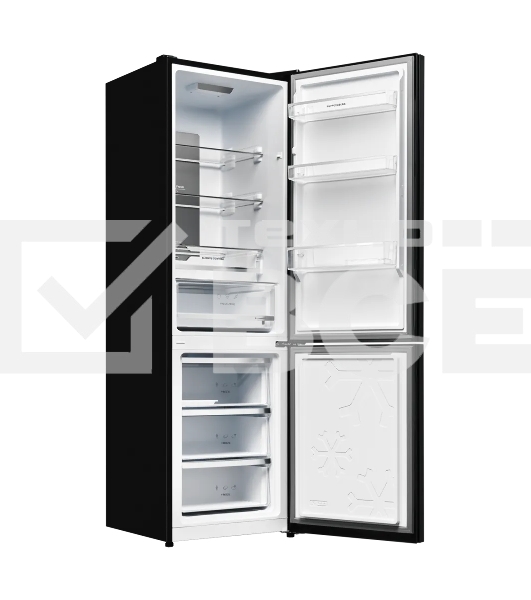 Холодильник Kuppersberg RFCN 2013 BG черное стекло двухкамерный 240/95л морозилка снизу, No Frost