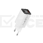 Сетевое зарядное устройство Maxvi A402PD LED 33W, 1xUSB-A, 1xUSB-C, белый, фото 1