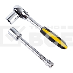 Набор торцевых ключей 12 шт Deli DL0012T 1/4 Материал: 50BV30. В набор инструментов входят:10 шт. гнездо серии 6,3 мм (5 6 7 8 9 10 11 12 13 14 мм)1x 4 удлинитель1x 45T трещотка., фото3