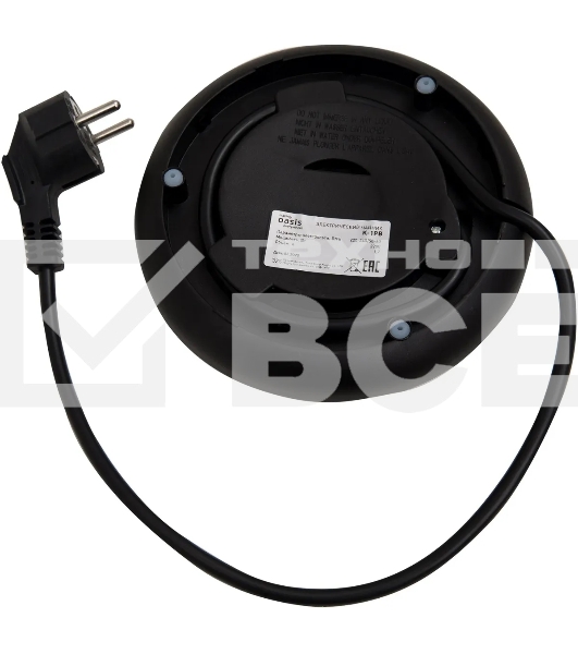 Чайник электрический Oasis making everywhere K-1PB 1.7 л, 2200 Вт, черный