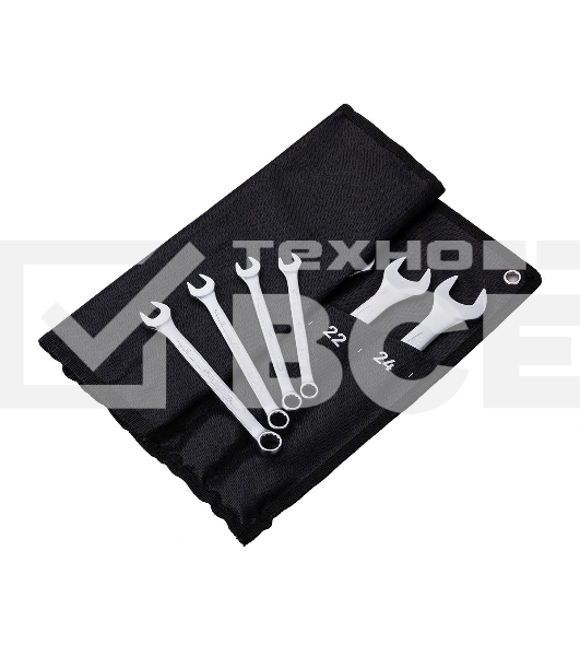 Набор комбинированных гаечных ключей 14 шт Deli DL130014A Спецификация: 6,7,8,9,10,11,12,13,14,15,17,19,22,24 мм. Матовая хромированная поверхность. Тканевая упаковка.