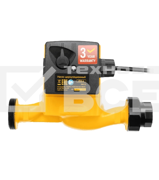 Циркуляционный насос Denzel CP25-4, напор 4 м, 50 л/мин, 1 м кабель, монт. длина 180 мм