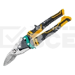 Ножницы по металлу Denzel 270 мм, прямой и правый рез,сталь-СrMo, трехкомп.рук-ки, фото 1