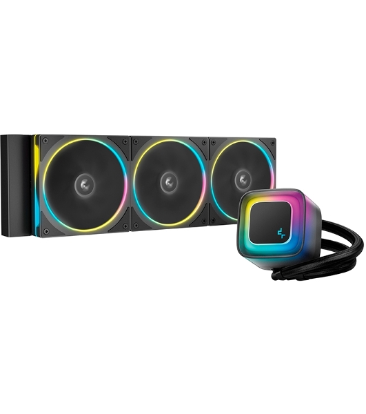 Система жидкостного охлаждения Deepcool LE360 PRO ARGb Soc-AM5/AM4/1200/1700/1851 черный 4-pin 19-33dB Al 300W 1817gr Ret (R-LE360PRO-BKAMMC-G-1)