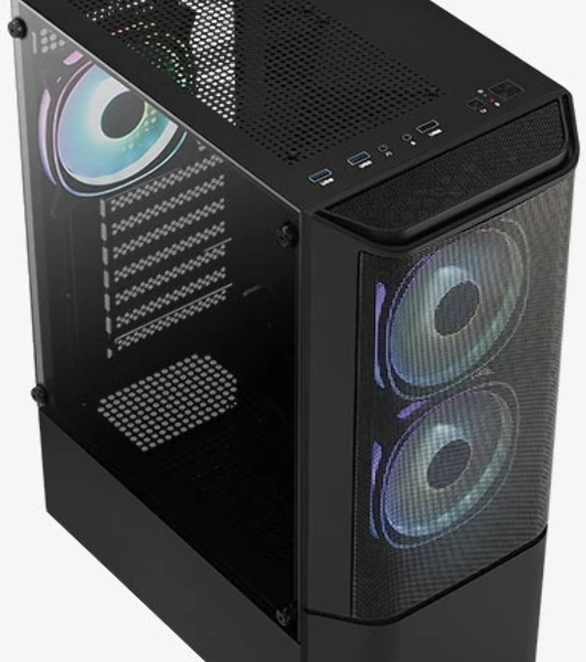 Корпус ATX Aerocool/Formula Quantum Mesh-G-BK-v3 4710562758580 черный, без БП, USB 3.0, 2*USB 2.0, HD Audio