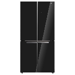 Холодильник Korting KNFM 84177 GN черный стекло трехкамерный 305/169л морозилка снизу, No Frost, фото 1