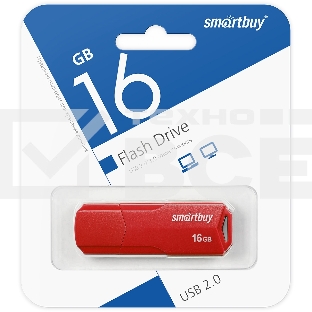 Флешка USB Smartbuy R/W 16 Gb CLUE красный (SB16 GbCLU-R)