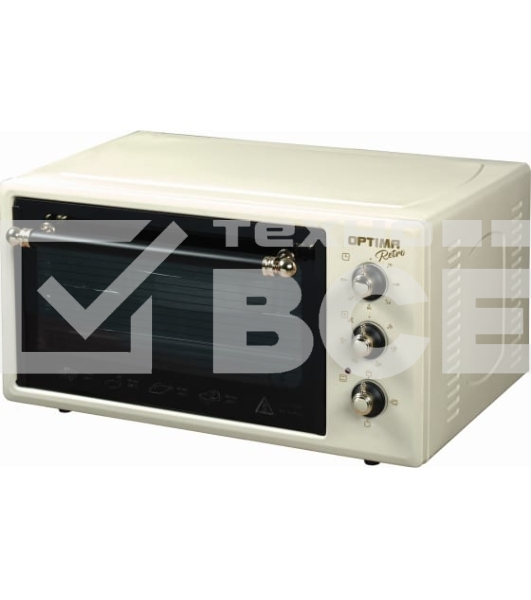 Мини-печь OPTIMA OF-48BR (48л, таймер, лампа, противень 2шт., решетка, бежевый, 1600Вт)