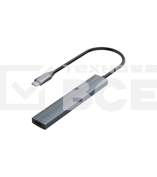 Концентратор Vention OTG USB 3.2 Gen 2 Type-C на 4 USB порта + USB-C PD Серый - 0.15м.