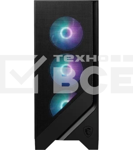 Компьютерный корпус MSI MAG Forge 321R Airflow черный без БП ATX 4x120mm 2xUSB3.0 1xUSB3.1 audio bott PSU