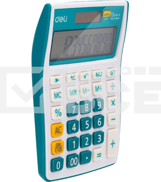 Калькулятор настольный Deli E1238/BLUE синий 12-разр.
