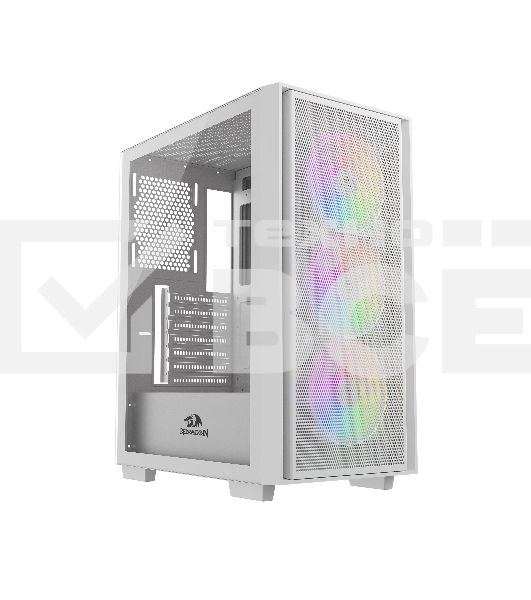 Корпус компьютерный Redragon Paktis3 ITX/Micro-ATX/ATX,3кул12см,белый