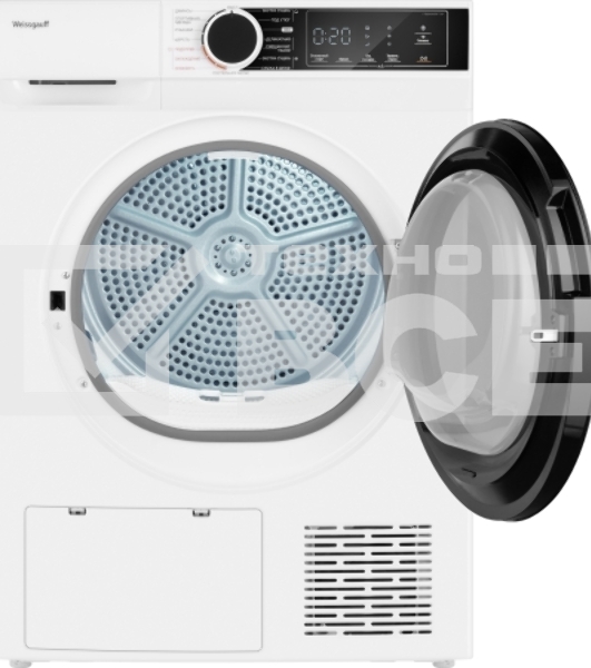Сушильная машина Weissgauff WD 5948 Heat Pump белый, 8 кг, сушка - тепловой насос, программ - 15, 59.5 x 84.5 x 60 см