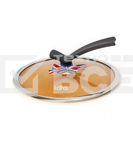 Сотейник LARA LR02-234 серия Orlean 28 см, 4.5 л, мрамор, Bronze, капсульное индукционное дно, крышка