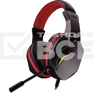 Наушники с микрофоном Оклик HS-L335G черный 2.2м мониторные USB оголовье (1972582)