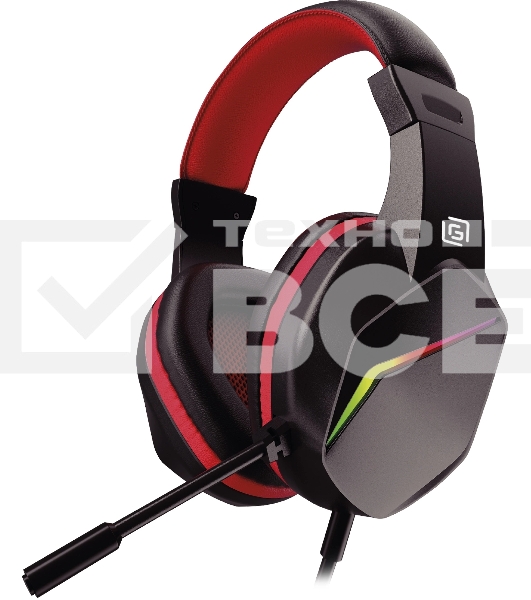 Наушники с микрофоном Оклик HS-L335G черный 2.2м мониторные USB оголовье (1972582)