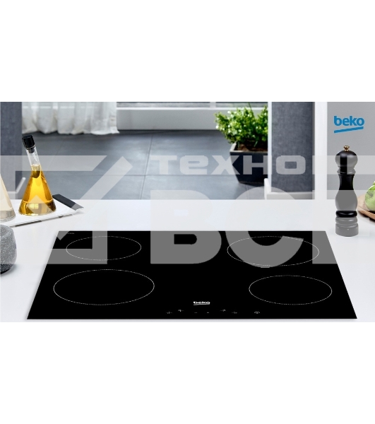 Встраиваемая электрическая варочная поверхность Beko HIC 64400 E, черный
