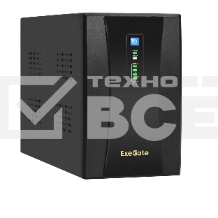 Источник бесперебойного питания ExeGate EX292608RUS SpecialPro UNB-2000.LED.AVR.4C13.RJ.USB 2000VA/1200W, LED, AVR,4*C13, RJ45/11,USB, металлический корпус, черный