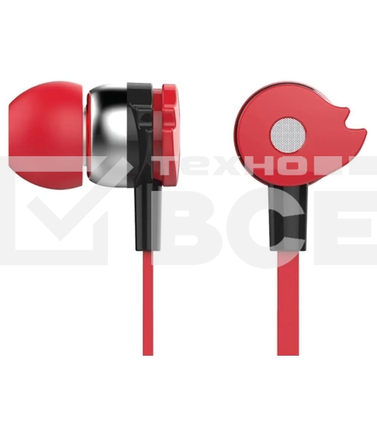 Проводные наушники Oklick HP-S-210 красный, внутриканальные, jack 3.5 мм
