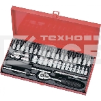 Набор слесарно-монтажный Matrix с квадратом 1/4', 38 предм., фото 1