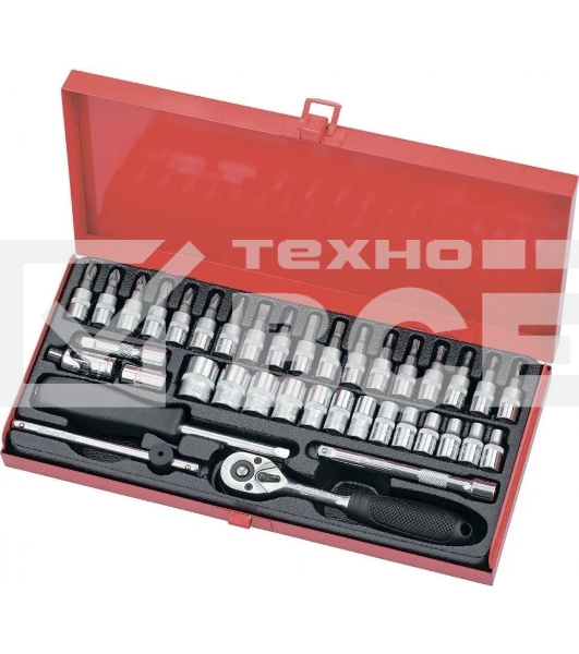 Набор слесарно-монтажный Matrix с квадратом 1/4', 38 предм.