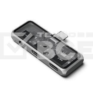 USB-концентратор Satechi Mobile XR Hub with Audio (2х USB Type-C, Mini jack), до 100 Вт, Серый Док-станция ST-HXRAJM