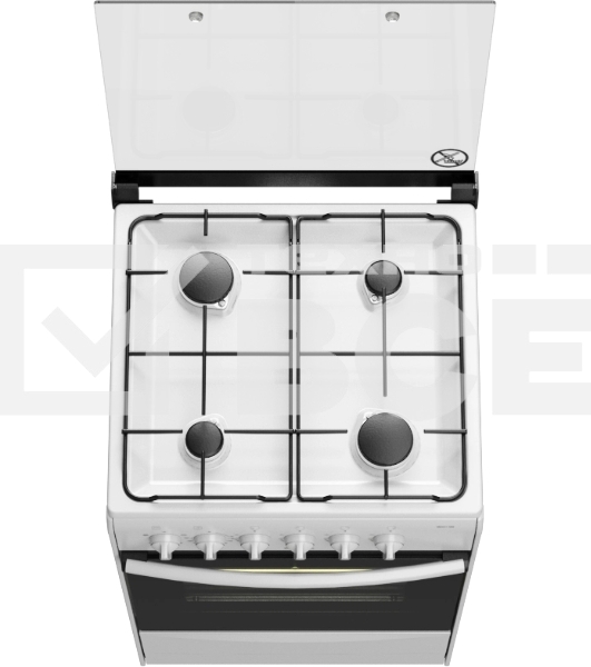 Плита комбинированная Darina 1B KM 441 306 W белый/черный, конфорок 4 шт, духовка 50 л, 50 см x 85 см x 53 см