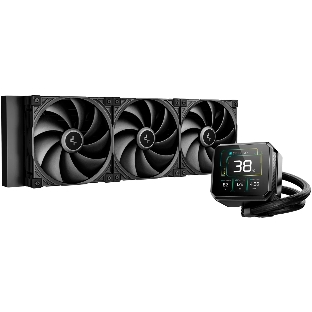 Система водяного охлаждения Deepcool Spartacus 420 ARGB Soc-AM5/AM4/1200/1700/1851 черный 4-pin 32.89dB Al LCD 2647gr Ret (R-SPT420-BKDSMP-G-1)
