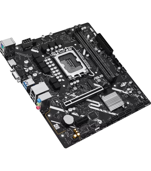 Материнская плата ASUS PRIME H810M-K, LGA 1851, Intel H810, 2xDDR5, 4xSATA, 1xM.2, 1xPCIe 4.0 x16, 1xPCIe 3.0 x1, 1xVGA, 1xHDMI, 1x1Gb LAN, 2xUSB-A 5Gbps, 4xUSB-A 2.0, 3x3.5 мм, 7.1, mATX