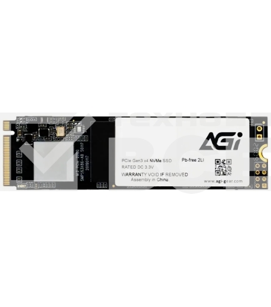 Накопитель SSD AGI AI298, 2Tb, M.2 2280, PCIe 3.0 x4, NVMe, R/W 2400/1800